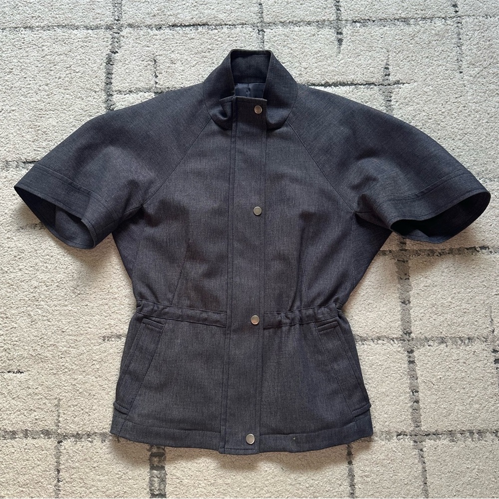 BCBG Short Sleeve Zip Up Jacket